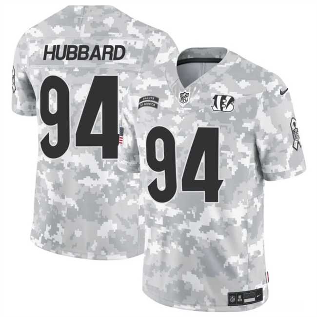 Men%27s Cincinnati Bengals #94 Sam Hubbard 2024 F.U.S.E Arctic Camo Salute To Service Limited Stitched Football Jersey Dzhi